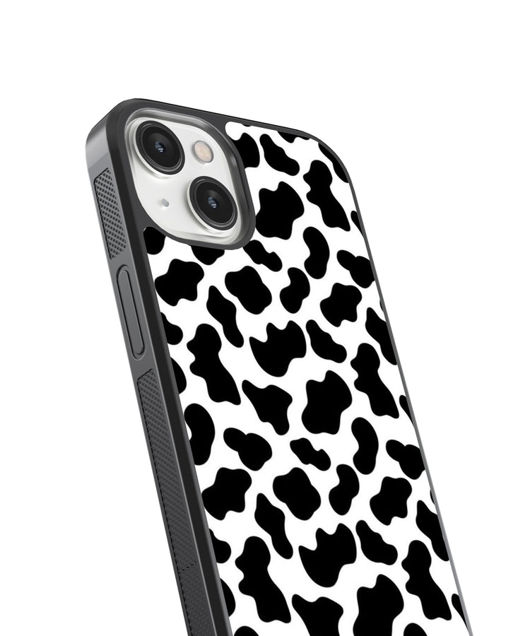 Black and white animal print iPhone case with protective edges for My Store