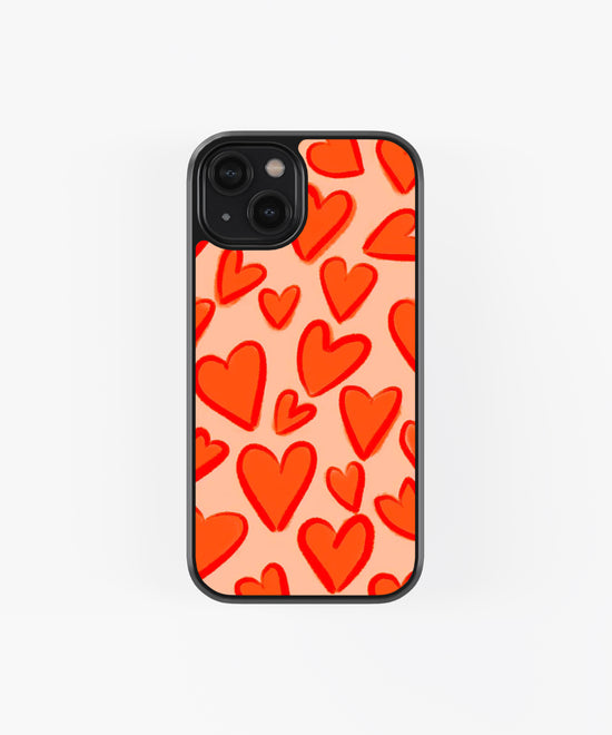 Heart Wallpaper Glass Phone case