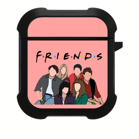 Friends-Themed Illustration Shockproof AirPods Case