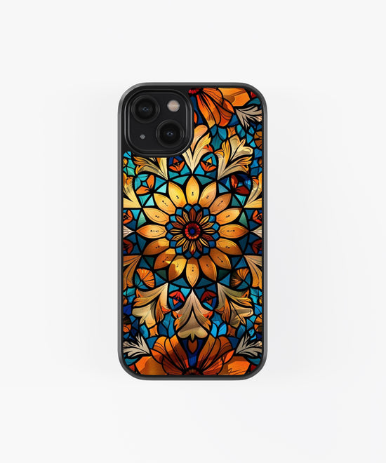 Stained New Look Flower painted Glass Phone case