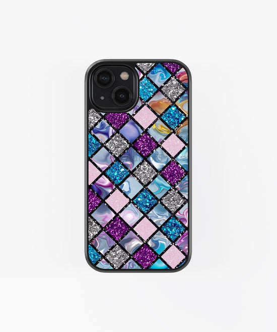 Diamond Mosaic Luxe – Premium Glass Phone Case