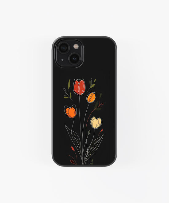 Flower illustrator Work Glass Phone Case
