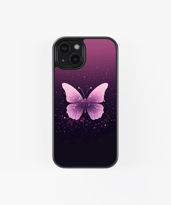 Gradient Butterfly  Glass Phone Case