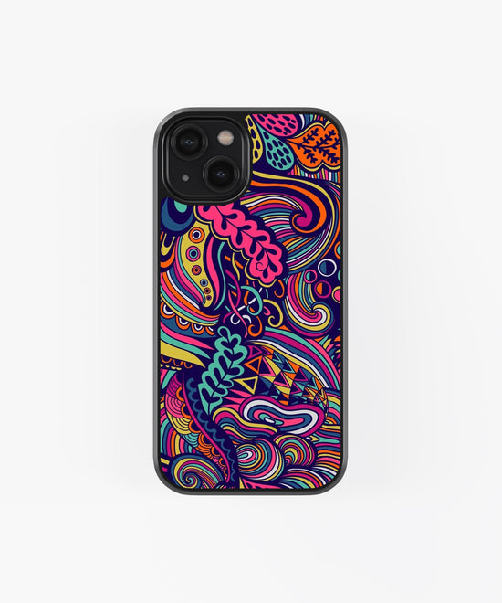 Vibrant Psychedelic Pop Art Phone Case – Ultra-Protective & Scratch-Resistant Glass phone case