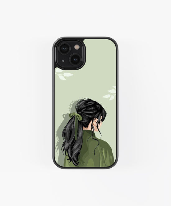 Girl illustrator Glass Phone case