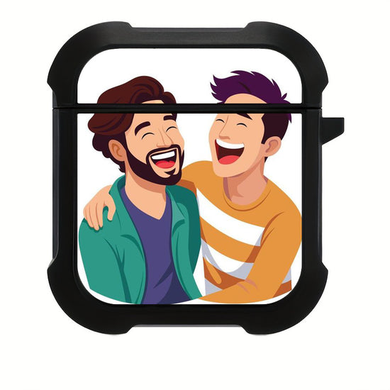 Happy Friends Illustration Shockproof AirPods Case