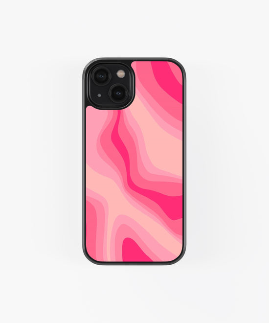 Pink Aurora Aesthetic Wallpaper Glass phone case