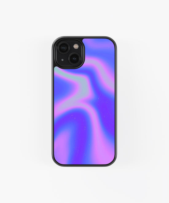 Blue Aurora Background Glass phone case