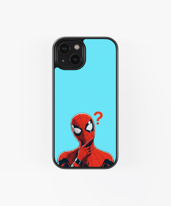 Spiderman Theme Glass Phone Case