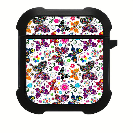 Vibrant Butterfly Floral Shockproof AirPods Case