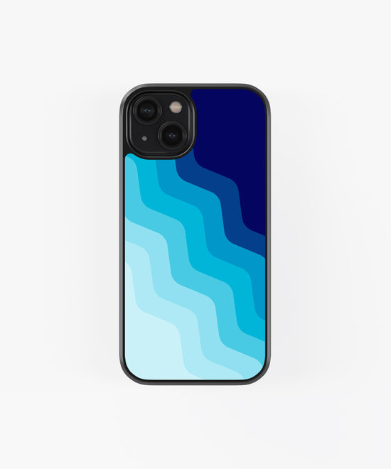 Blue Art work Glass Phone Case
