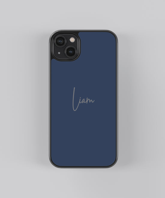 Personalized Midnight Blue Glass Case