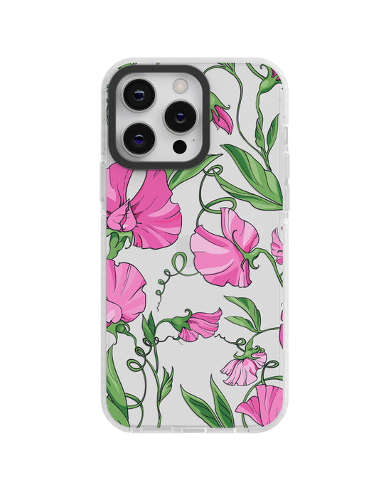 🌺 Premium Pink Bloom Clear Silicone Case 🌿