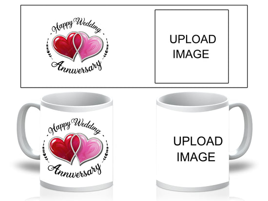 💞 Happy Wedding Anniversary Personalized Ceramic Photo Mug