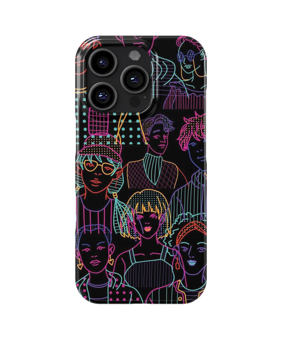 Cyberpunk Neon | Retro-Futuristic Portraits Snap Case