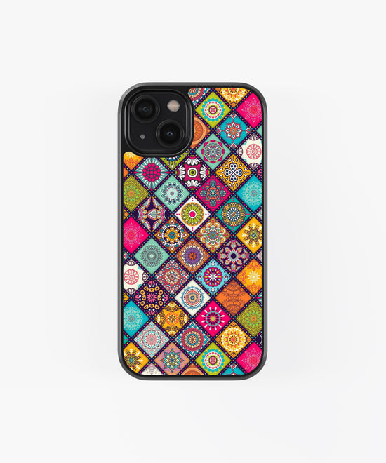 trending mandala theme glass phone case