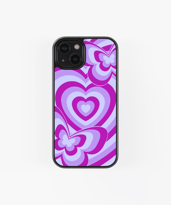 💜🦋 Purple Butterfly Dreams – Premium Tempered Glass Phone Case 🦋💜