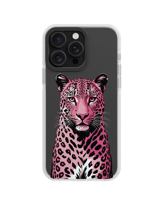 Leopard Face vectors clear silicone phone case