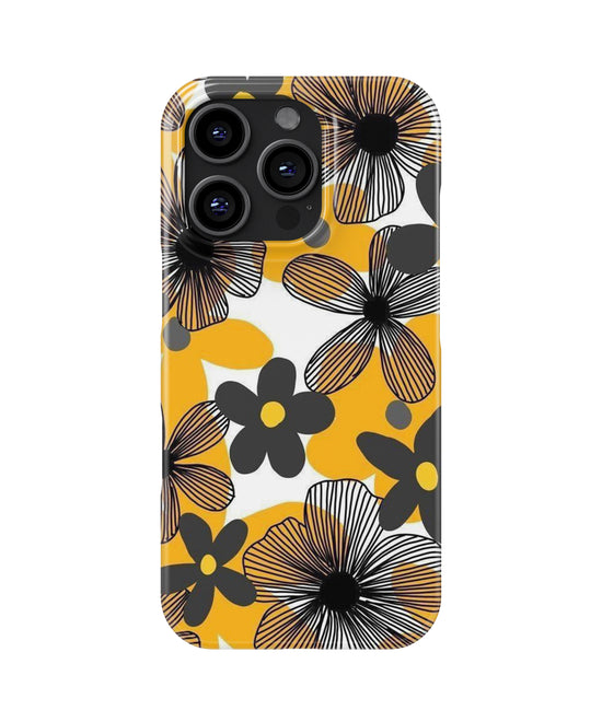 🌼 Retro Mod Floral Snap Case 🖤