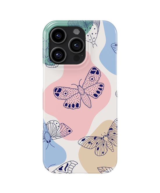 Whimsical Butterflies | Pastels & Polka Dots Snap Case