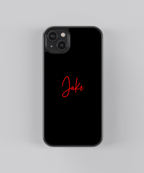 Personalized Black Signature Glass Case