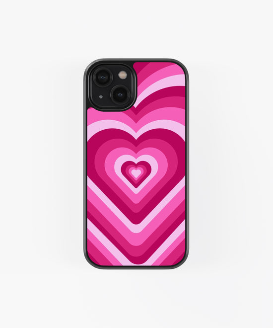 💖💗 Pink Love Waves – Premium Tempered Glass Phone Case 💗💖