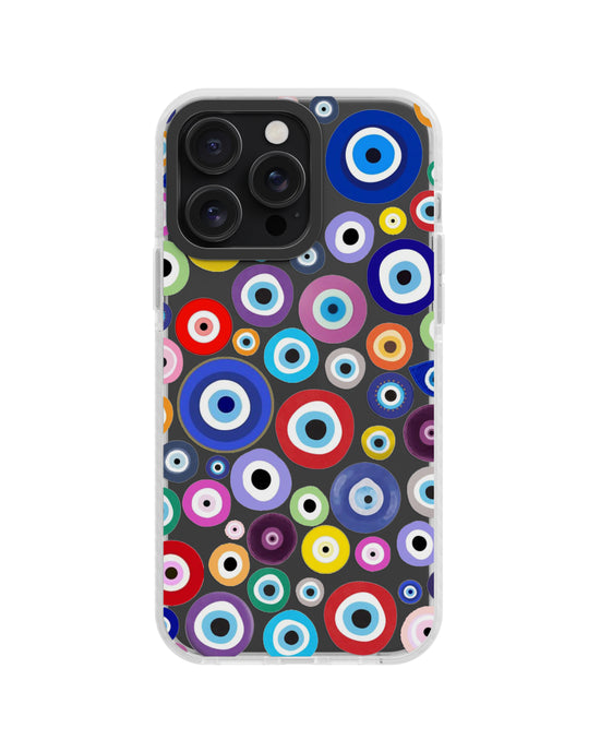 Evil eye clear silicone phone case