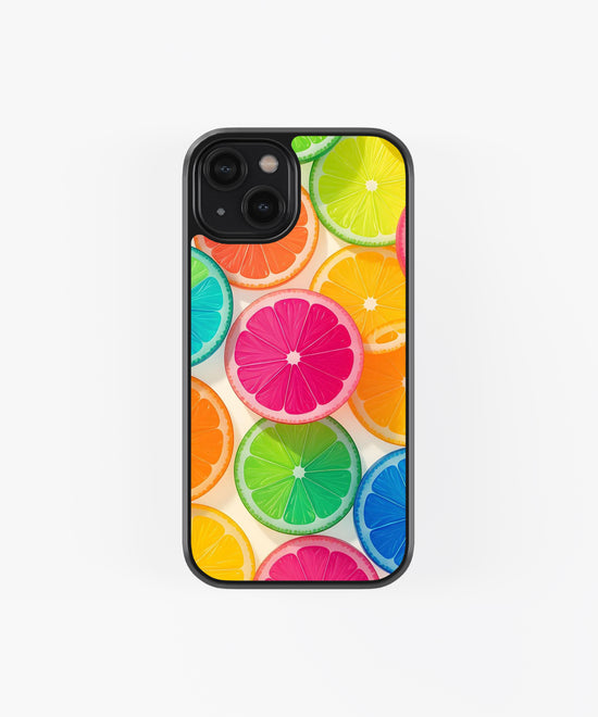 Colorful Citrus Slice Glossy Phone Case – Vibrant Fruit Aesthetic Premium Mobile Cover