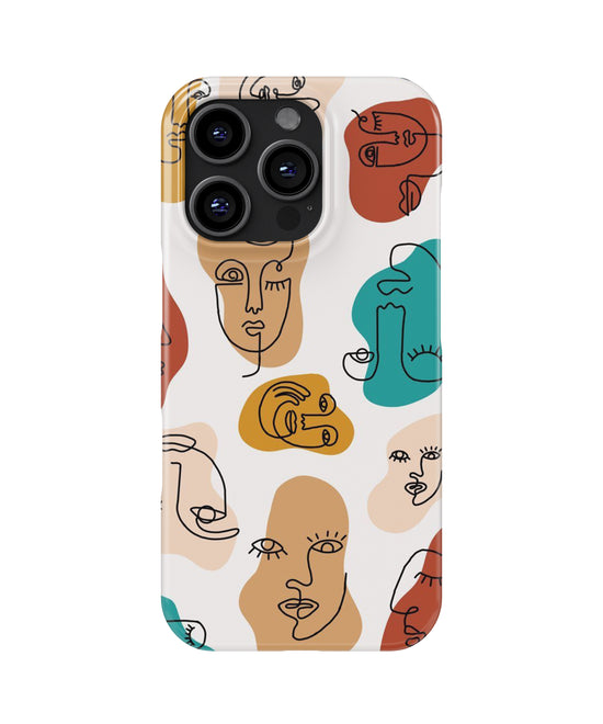 Abstract Muse | Minimalist Line-Art Snap Case