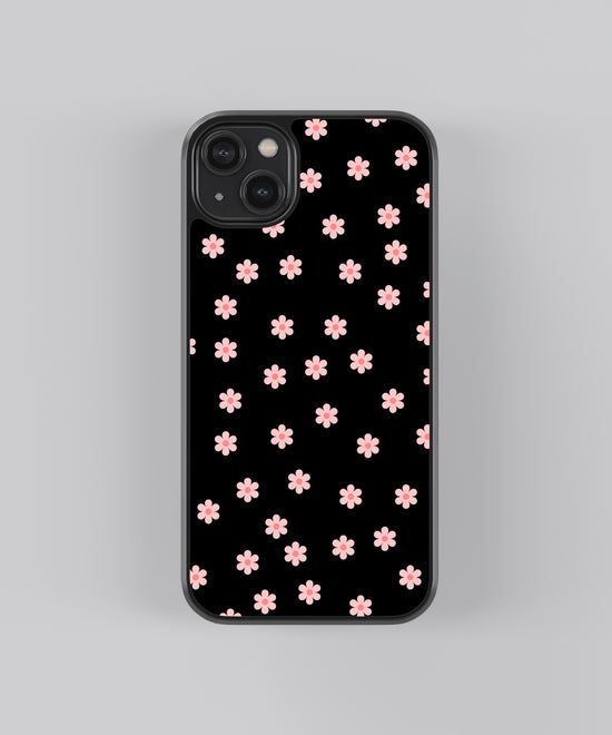 🌸 Midnight Blossom Glass Phone Case