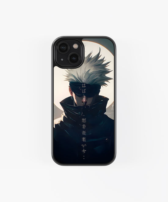 Gojo Dark Aesthetic Glass Phone Case – Premium Anime Edition