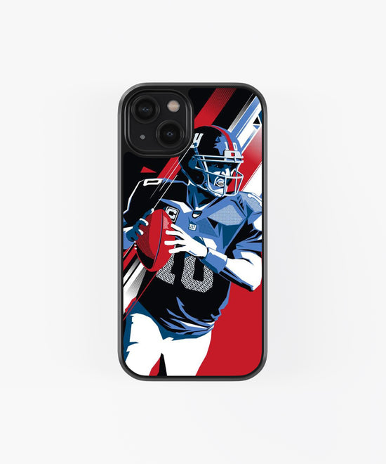 🏈 Dynamic Football Quarterback Illustration Glass Phone Case