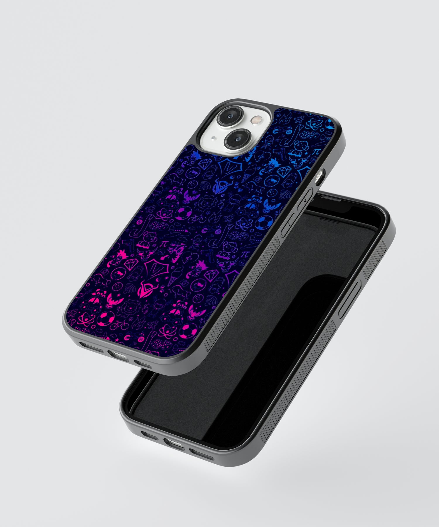 StayCase blur art phone case with vibrant purple and blue abstract design for iPhone