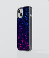 StayCase blur art phone case with vibrant blue and purple abstract character design for iPhone