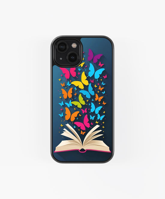 butterfly Multi Colors Design Glass phone Case