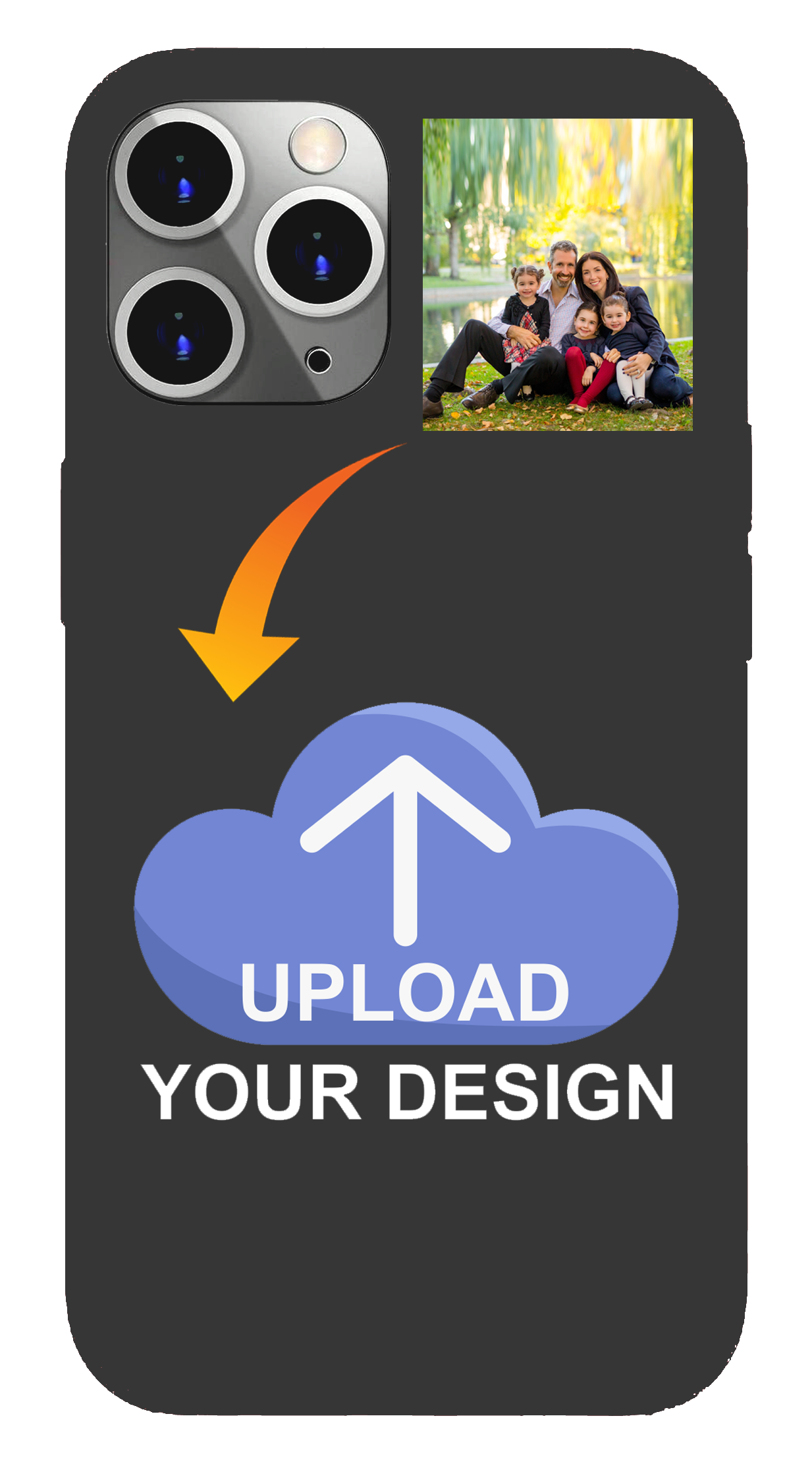 StayCase custom glass phone case with an area to upload your design or photo