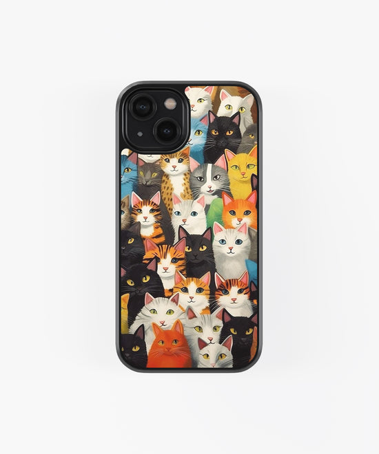 Cat Multi Face Glass Phone Case