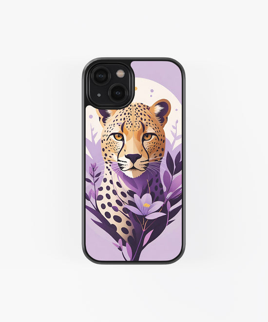 Tiger Illustration Theme Glass Phone Case