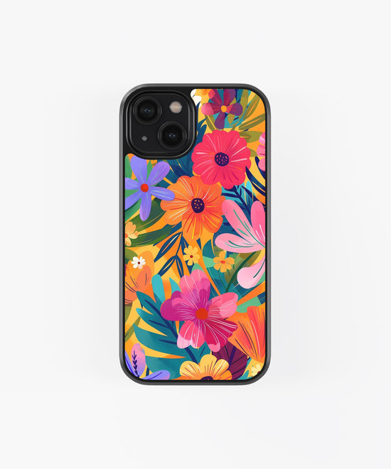 flower illustration Glass phone Case