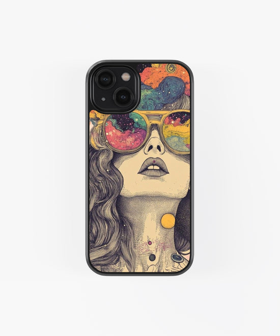 Girl Illustration 3 Glass Phone Case